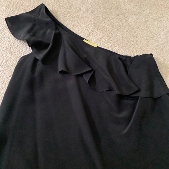 Anthropologie Maeve Silk One Shoulder Shirt - Picture 5 of 10